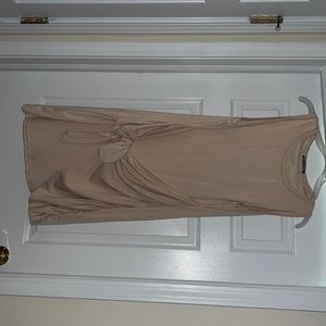 Amazon bodycon cream dress with tie detail!